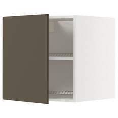 IKEA - METOD overskab til køl/frys, hvid/Havstorp brun-beige, 60x60 cm