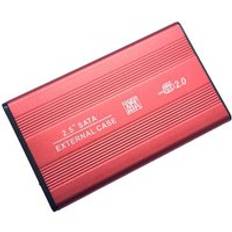 Vodool 2.5 tum usb 2.0 sata extern mobil hårddisk box aluminiumlegering skal hdd kapsling hårddisk fodral - orange