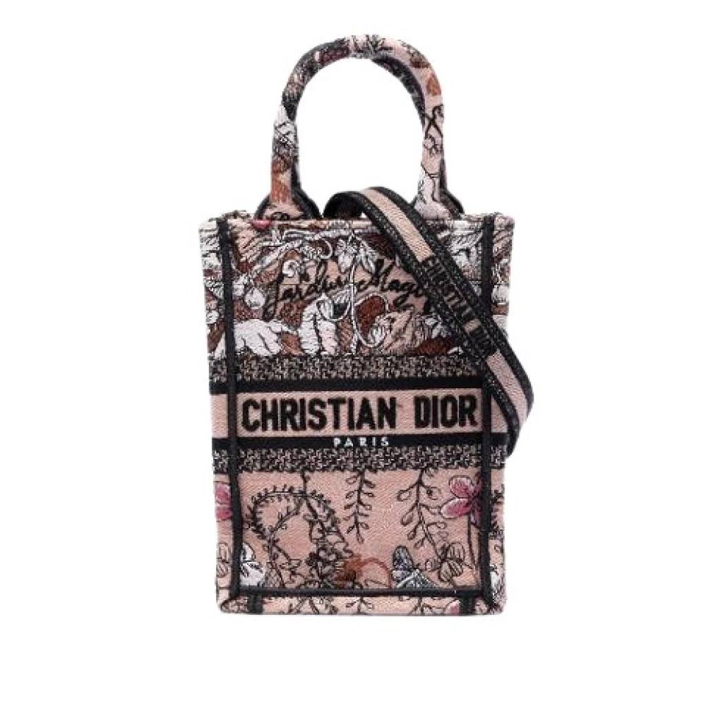 Dior Vintage Pre-owned Mini Book Tote - Vintage - Dame - Lyserød - ONE SIZE - Uld