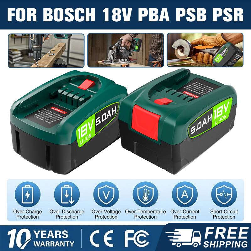 For Bosch 18V Battery 3.5/5.0Ah PBA Replacement Professional Lithium Battery Power Home & Garden PBA PSB PSR Cordless Drill Tool