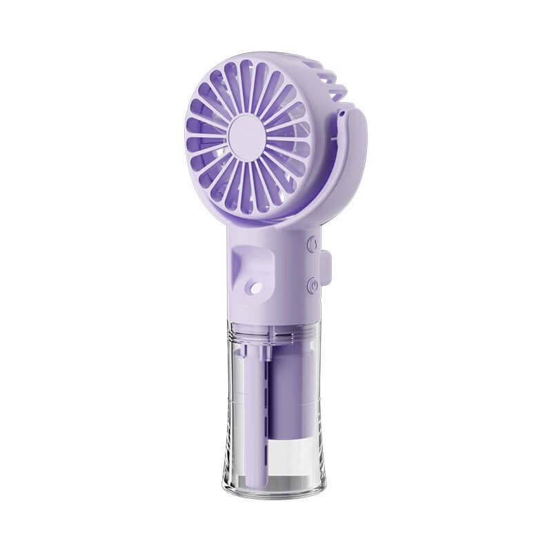 Portable Handheld Spray Fan 4 Speed Water Spray Mist Fan - F4 Spray Fan Purple / Hand held Spray Fan