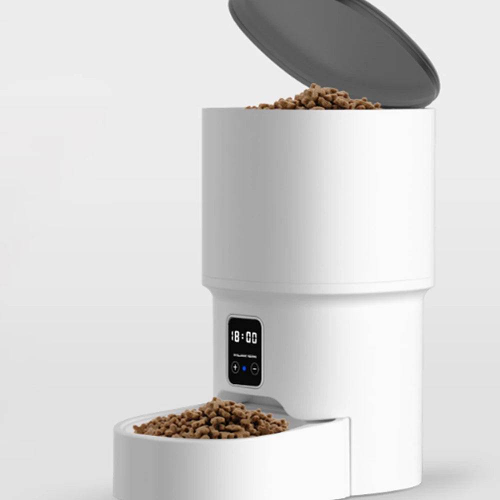 Automatic Pet Feeder with Camera & 2.4G WiFi | LCD Display | Cat & Dog Food Dispenser - Button model