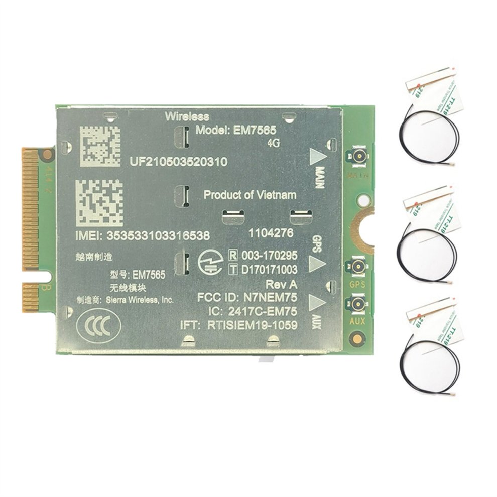 EM7565 4G LTE-modul + 3x4G-antenne CAT-12 600Mbps CBRS NGFF-modul