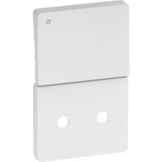 LK FUGA tangent med LED lampe for stikkontakt uden jord med afbryder 1,5 modul, hvid
