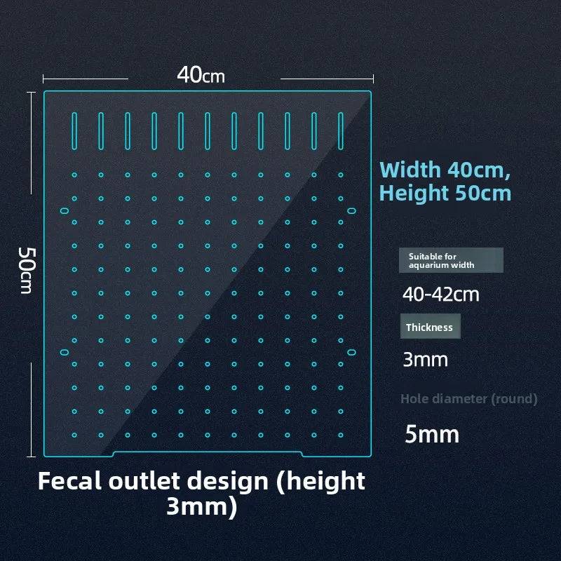 Acrylic Fish Tank Divider & Partition Board - 40*50cm/default type a [suction cup clip included] 3mm thick board
