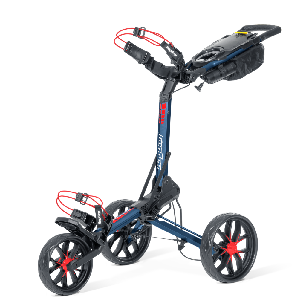BagBoy Slimfold Auto-Open Push Cart NAVY/RED (USEX (ONE SIZE))