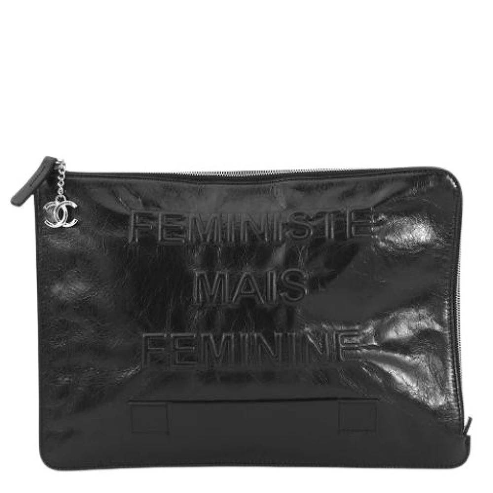 Chanel Vintage Pre-owned Vintage Clutch - Vintage - Dame - Sort - ONE SIZE - Læder
