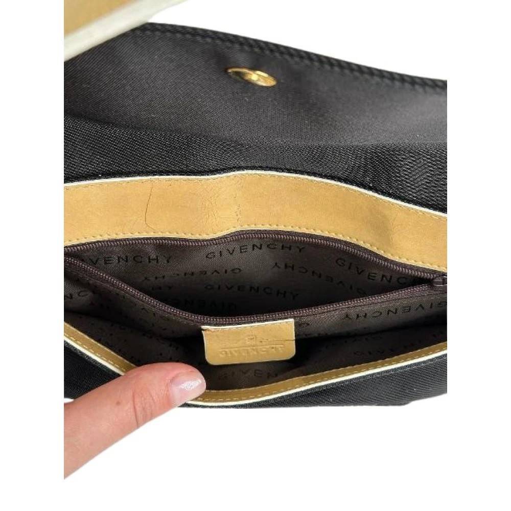 Givenchy Pre-owned Pre-owned Canvas Skuldertaske - Vintage - Dame - Sort - ONE SIZE - Uld