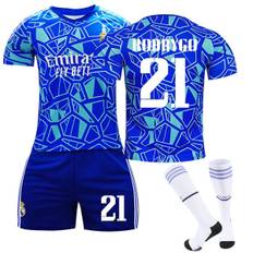 22/23 Real Madrid Goalkeeper Edition Fotbollströja RODRYGO 21 Kids 28(150-160CM)