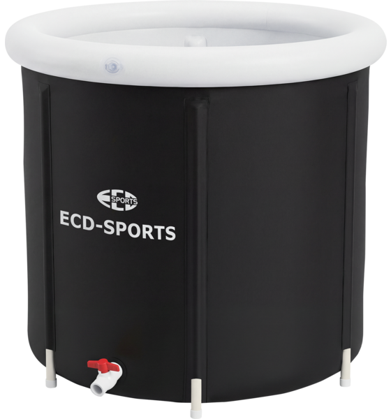 Ecd Germany Ecd Germany Ice Bath Barrel Ø80 Cm, Therapy Diving Tub With Cover 350l, Inflatable Bathtub Energi Black - 80