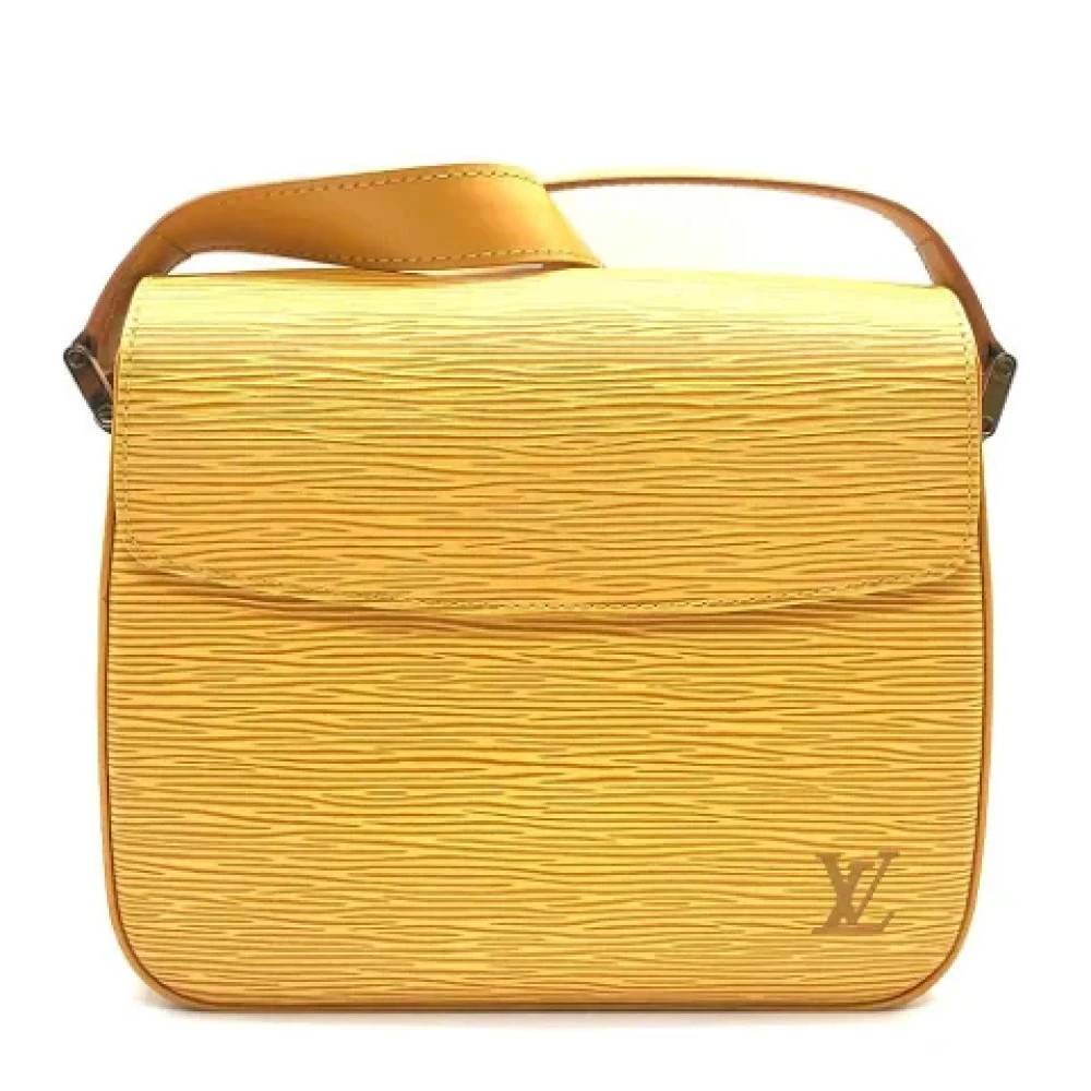Louis Vuitton Vintage Pre-owned Laeder louis-vuitton-tasker - Vintage - Dame - Gul - ONE SIZE - Uld