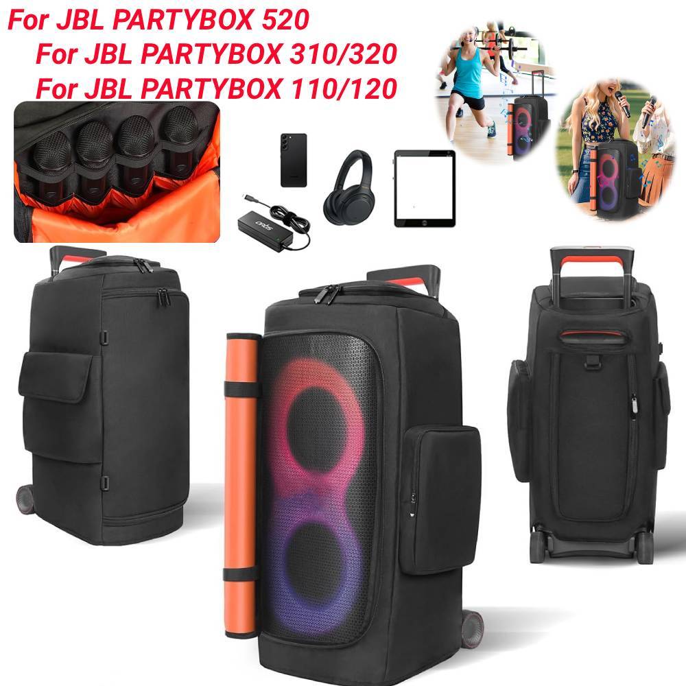 Portable Speaker Dust Case with Mic Pocket For JBL PARTYBOX 310 320 520 710 Speaker Storage Bag Party Speaker Carry Case Cover