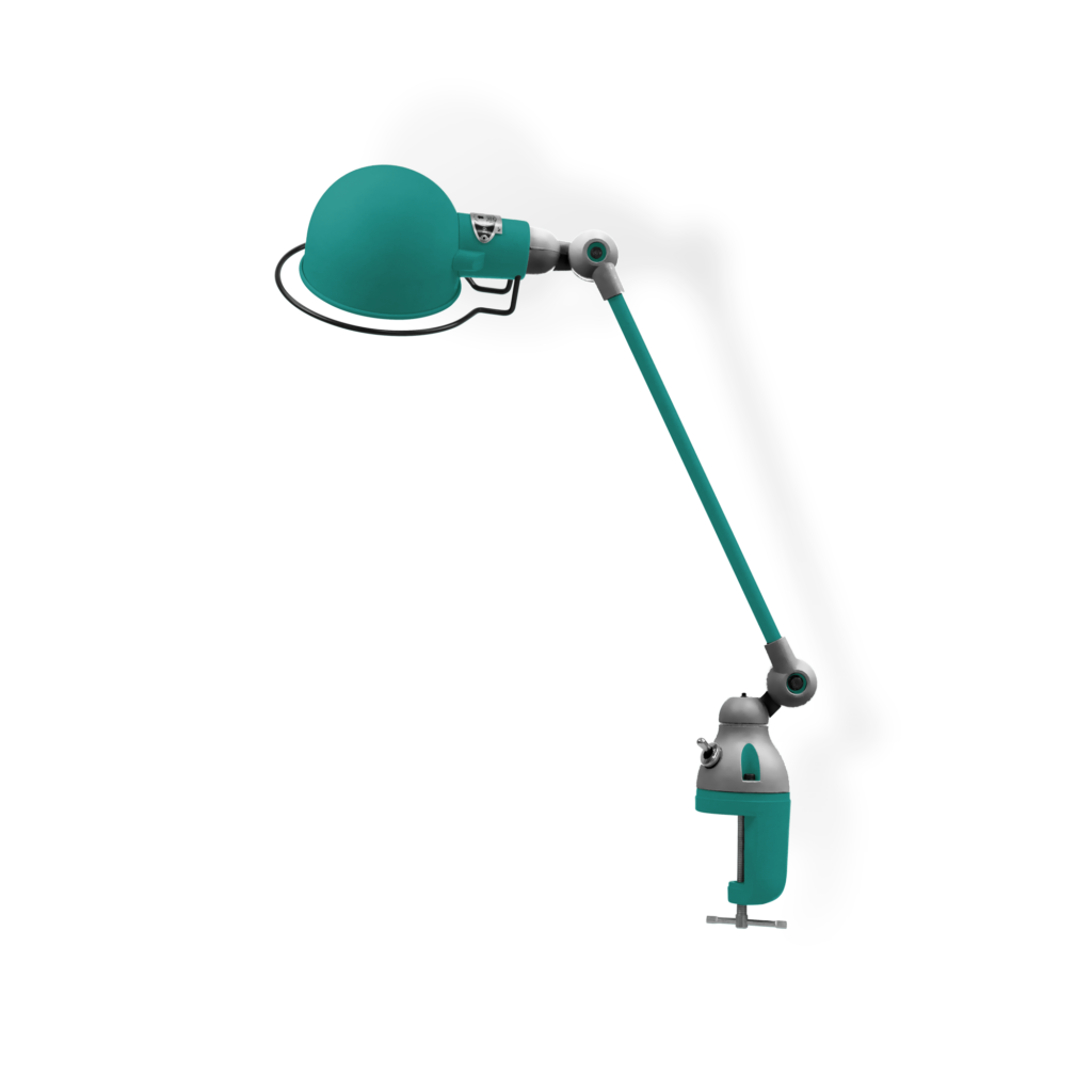 Signal SI312 bordlampe (m/klemme) fra Jieldé - Water blue / Blank/poleret