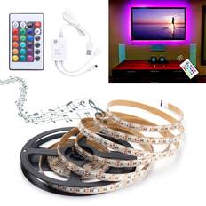 0,5M / 1M / 1,5M / 2M / 3M / 4M Musik Drivanpassad Vattentät RGB 5050 LED Strip Ljussats DC5V