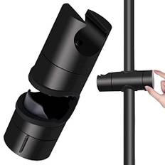 Drenky Duschhållare för duschhuvud, universal handdusch hållare svart för duschstång 18–25 mm tillverkad av solid ABS förtjockad och förbättrad version duschmunstyckshållare, matt svart