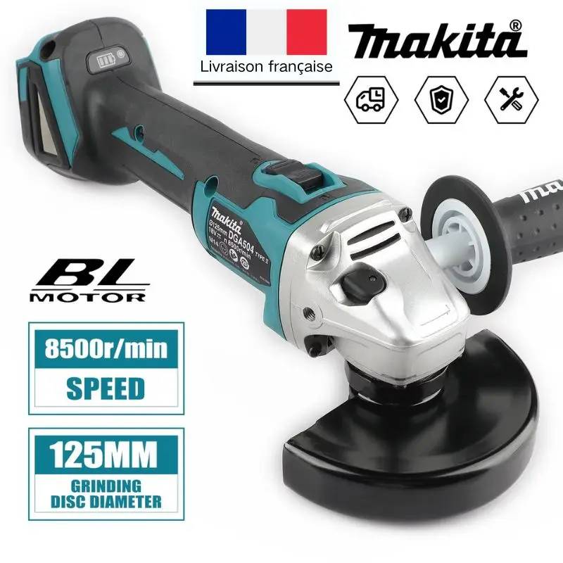 Makita DGA504 18V Brushless Lithium Electric Angle Grinder Rechargeable Polishing Machine Cutting Machine High Power