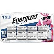 Energizer 123 litiumbatterier, 3 V CR123A litiumbatteri (12 batterinummer: förpackningen kan variera