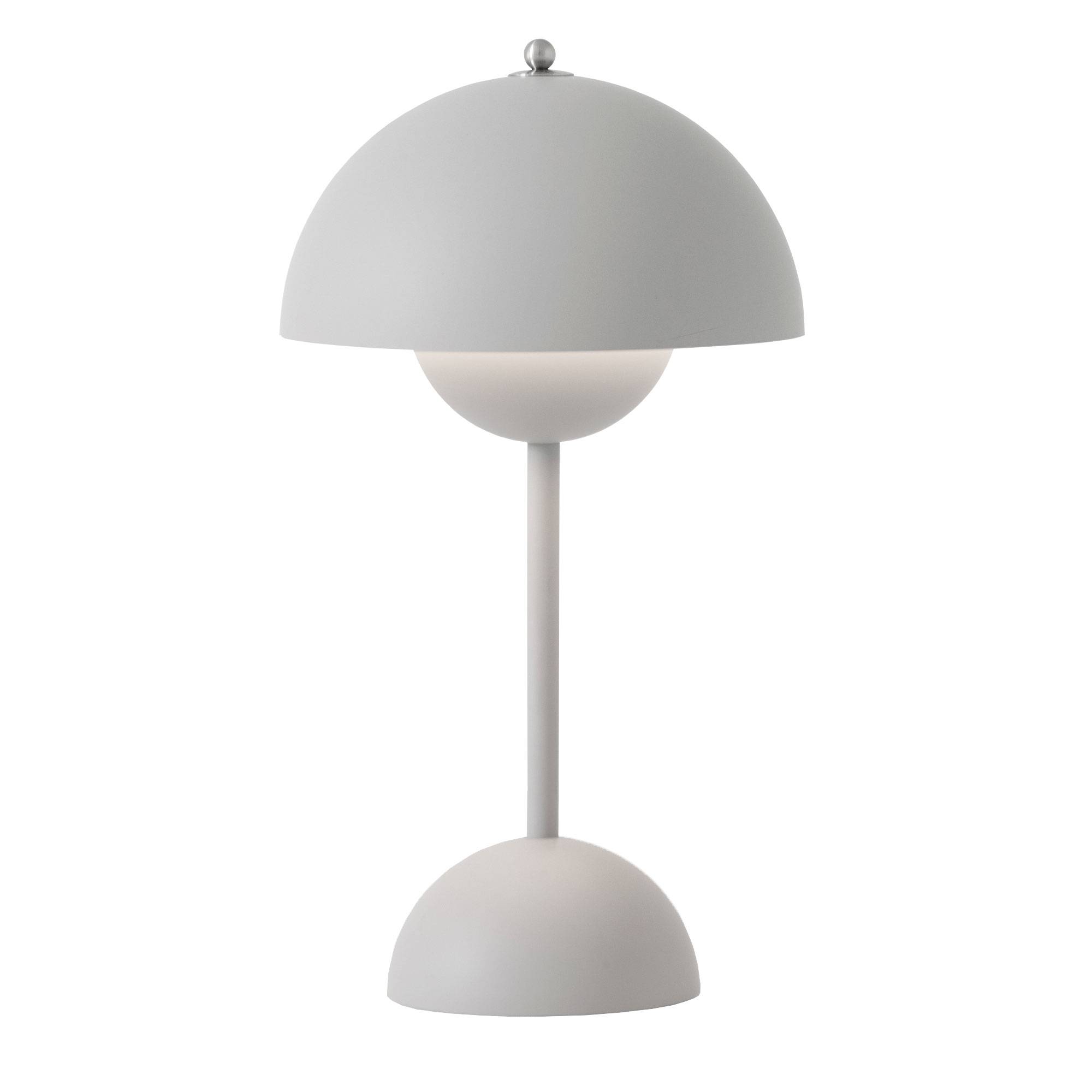 Flowerpot VP9 Bærbar Lampe af Verner Panton Matt Light Grey.