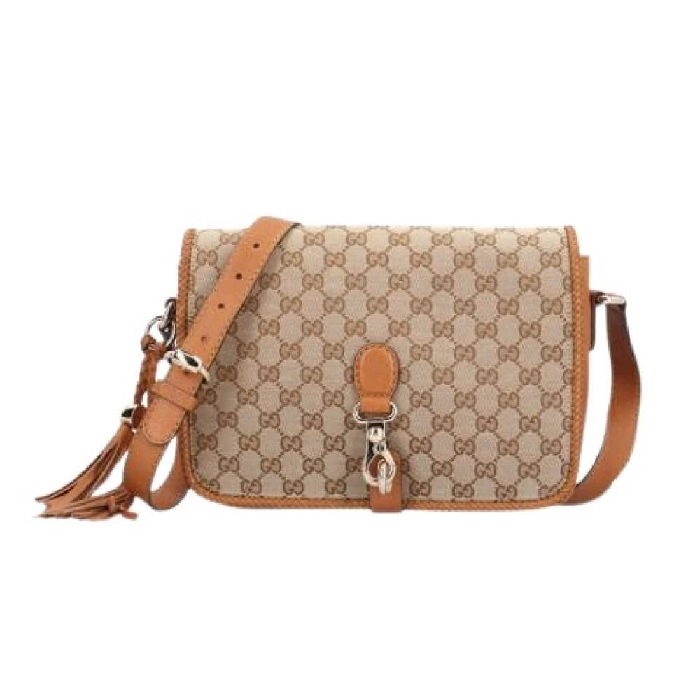 Gucci Vintage Pre-owned Vintage GG Canvas Skuldertaske - Vintage - Dame - Beige - ONE SIZE - Uld