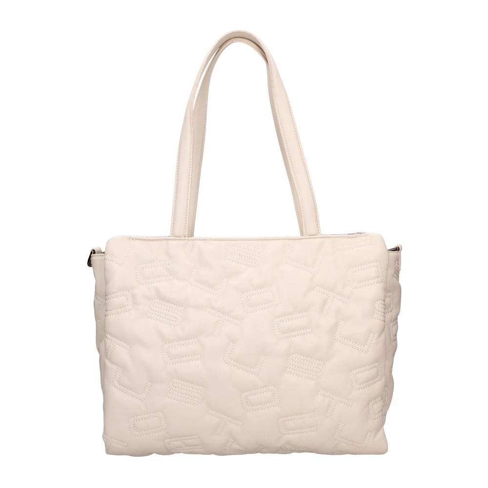Custo Barcelona Quiltet skuldertaske - Tasker - Dame - Beige - ONE SIZE - Uld