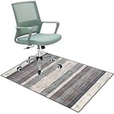 Kontorsstol matta 140 x 180 cm Hardwood & mattan Golvskydd Disk och spelstol Mat Anti Skid non -slip Home Office Golvskydd