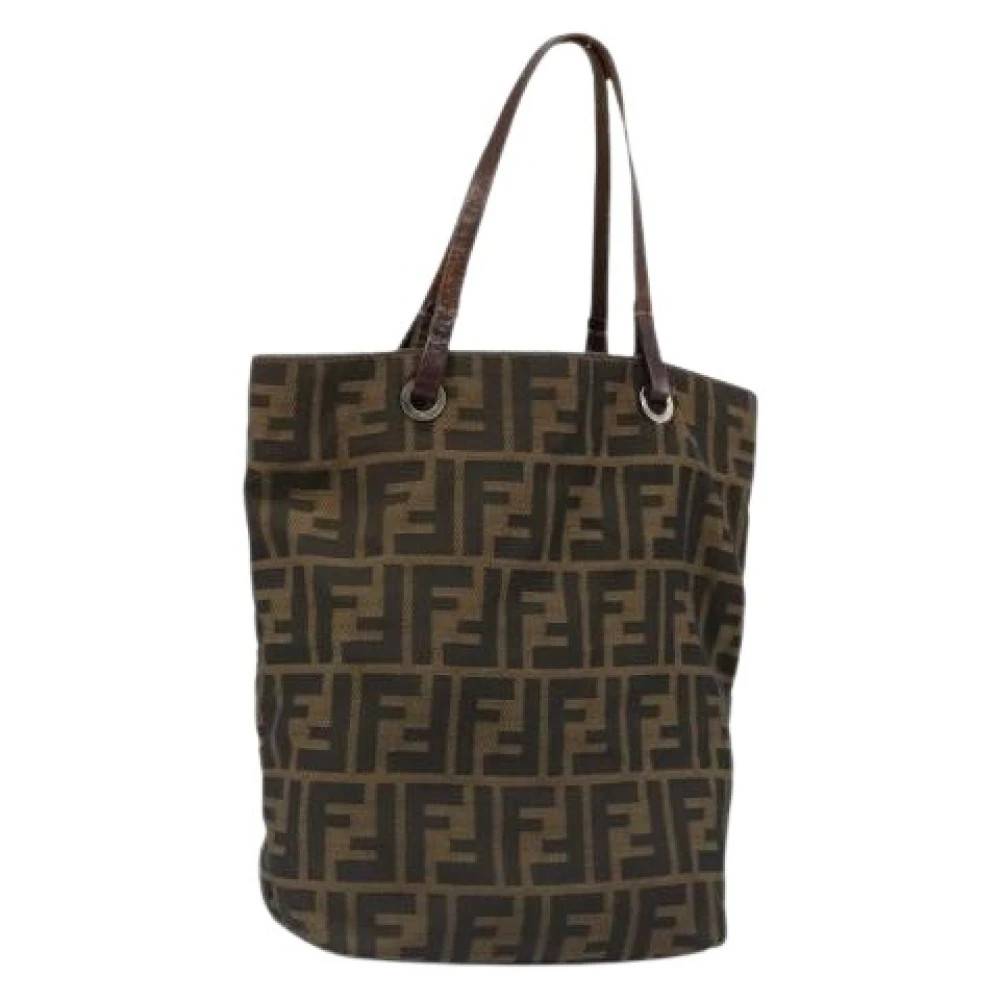 Fendi Vintage - Pre-owned Vintage Zucca Canvas Tote Vintage - Dam - ONE Size - Läder