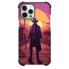 Rodeo Cowboy Phone Case For iPhone Samsung Galaxy Pixel OnePlus Vivo Xiaomi Asus Sony Motorola Nokia - Cowboy Standing with Pistol Popart