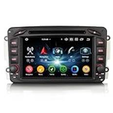 GONFEN Åtta kärnor 7 tums Android 13.0 DAB+ bilradio för Mercedes A/C/CLK/G klass W203 W209 Viano Vito med GPS navigering Trådlös CarPlay Android Auto 4 GB 64 GB DSP WiFi OBD2 Bluetooth 5.0 SWC DVD