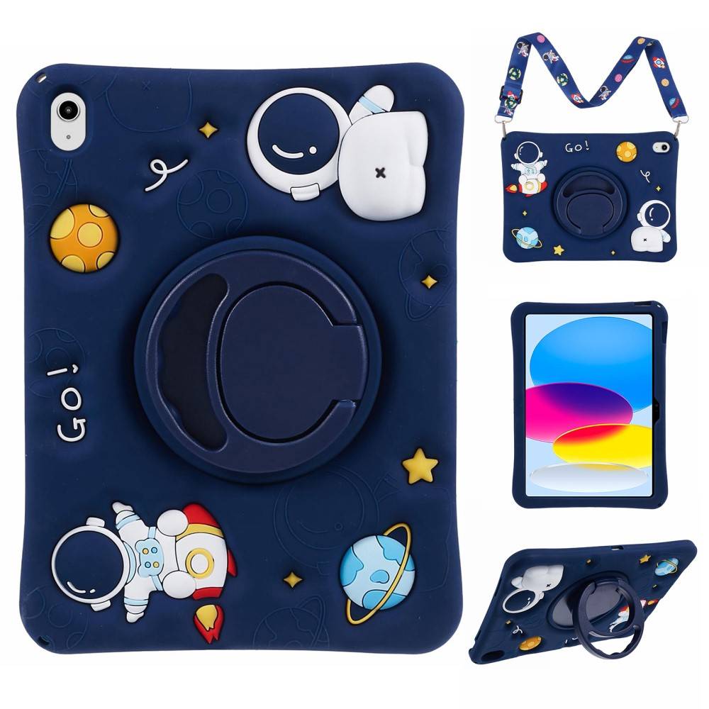Cover astronaut Stand og bærerem Apple iPad 11 11th Gen (2025) blå