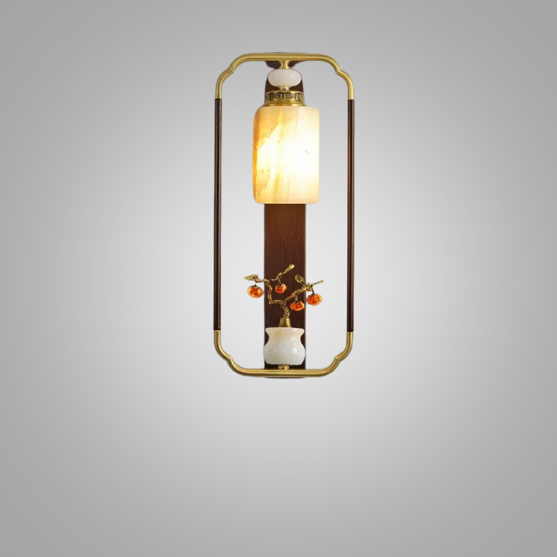 BrassGlow Vägglampa - Elegant Mässingsväggbelysning - Stil K / 220V