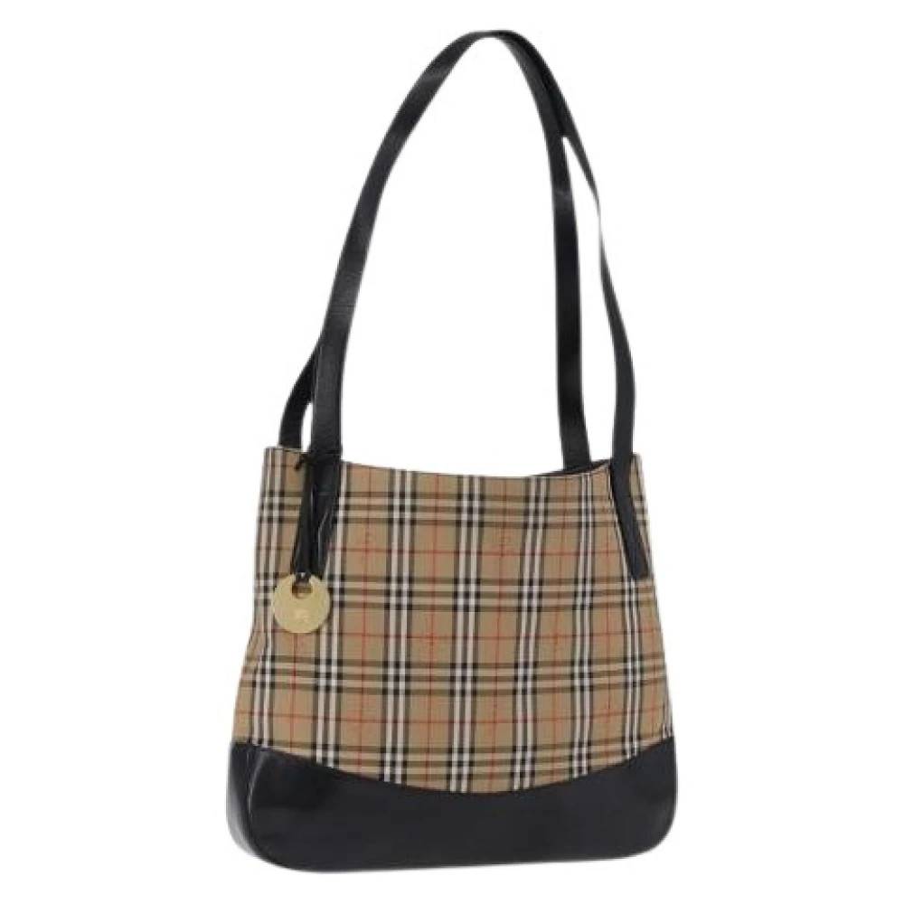 Burberry Vintage - Pre-owned Vintage Canvas Shoulder Bag Vintage - Dam - ONE Size - Läder