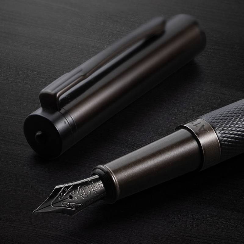 HERO Black Forest Metal Fountain Pen Titanium Black Series Stationery Calligraphy Pen Excellent Writing Business Office Gift Pen