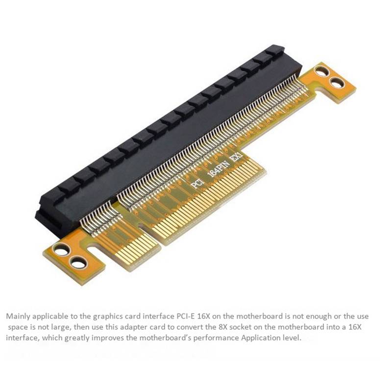 AT42 PCI-E Express 8X to 16X Extender Converter Riser Card Adapter Male to Female Extension