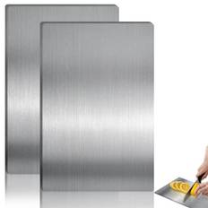 2 stycken skärbrädor i titan rostfritt stål, 34 x 23 cm skärbräda i titan, antibakteriell skärplattor av titan, dubbelsidig titan chopping board (34 x 23 cm x 2)