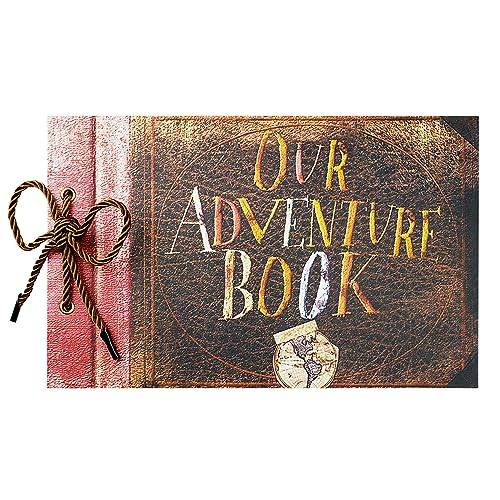Vienrose Our Adventure Book Scrapbooks album up filmscrap fotobok präglade ord med lyxigt gör-det-själv-kit för män pojkvän par