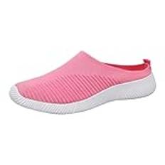 KKvoPiQ Mjuka ortopediska damskor, andas, vävda, för promenader, slip-on-skor av skum, fotvalvsstöd, händer, slip-in-sneakers damskor chuckcks, ROSA, 36 EU