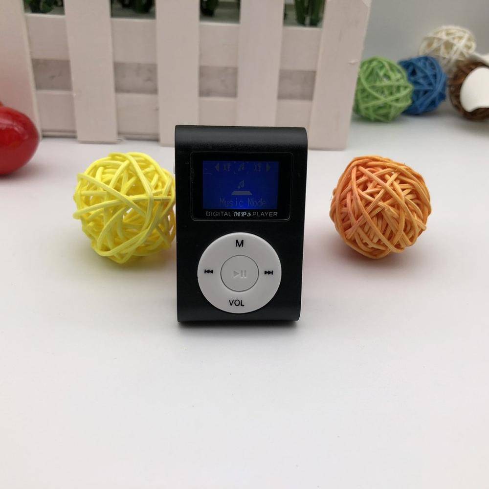 Liten storlek bärbar mp3 spelare mini lcd-skärm mp3 spelare musikspelare stöd 32gb tf-kort walkman lettore mp3 usb-spelare - Svart
