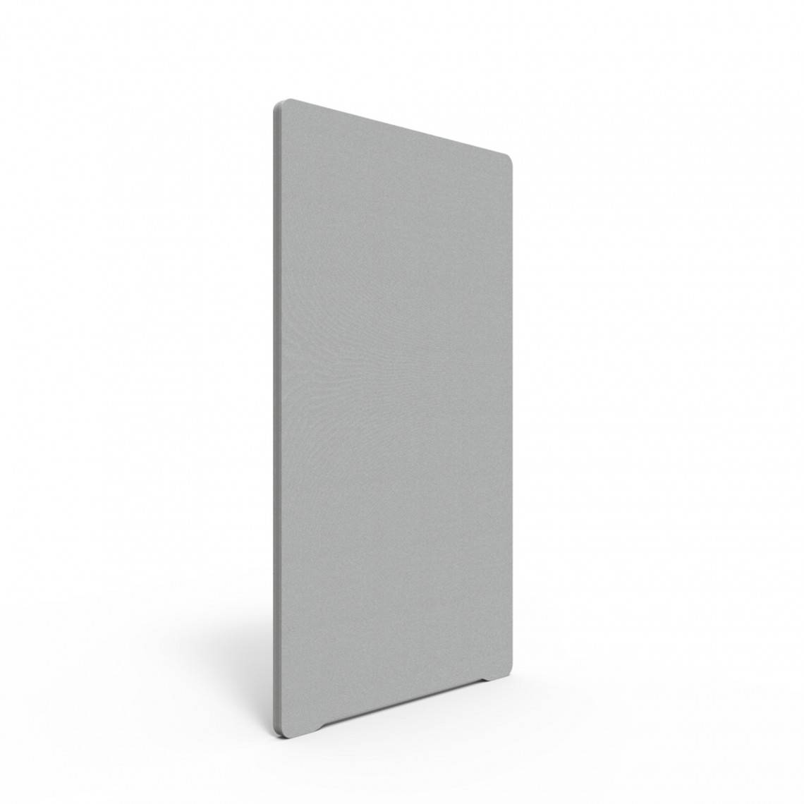 Gulvskærm Edge, Farve Oscar YA307 - Grå, Størrelse B100 x H150 cm, Listefarve Grå.