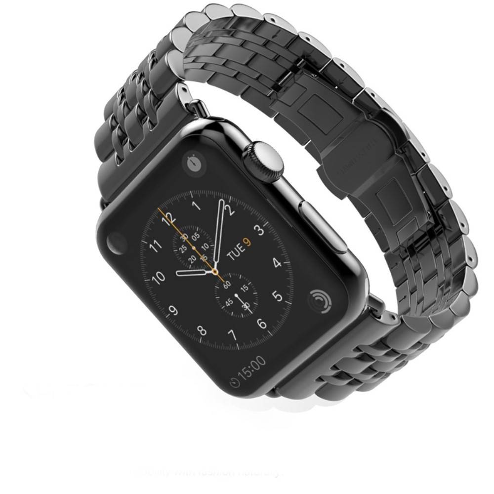 Apple Watch 42/44/46/49mm Klockarmband Rostfritt Stål - Svart