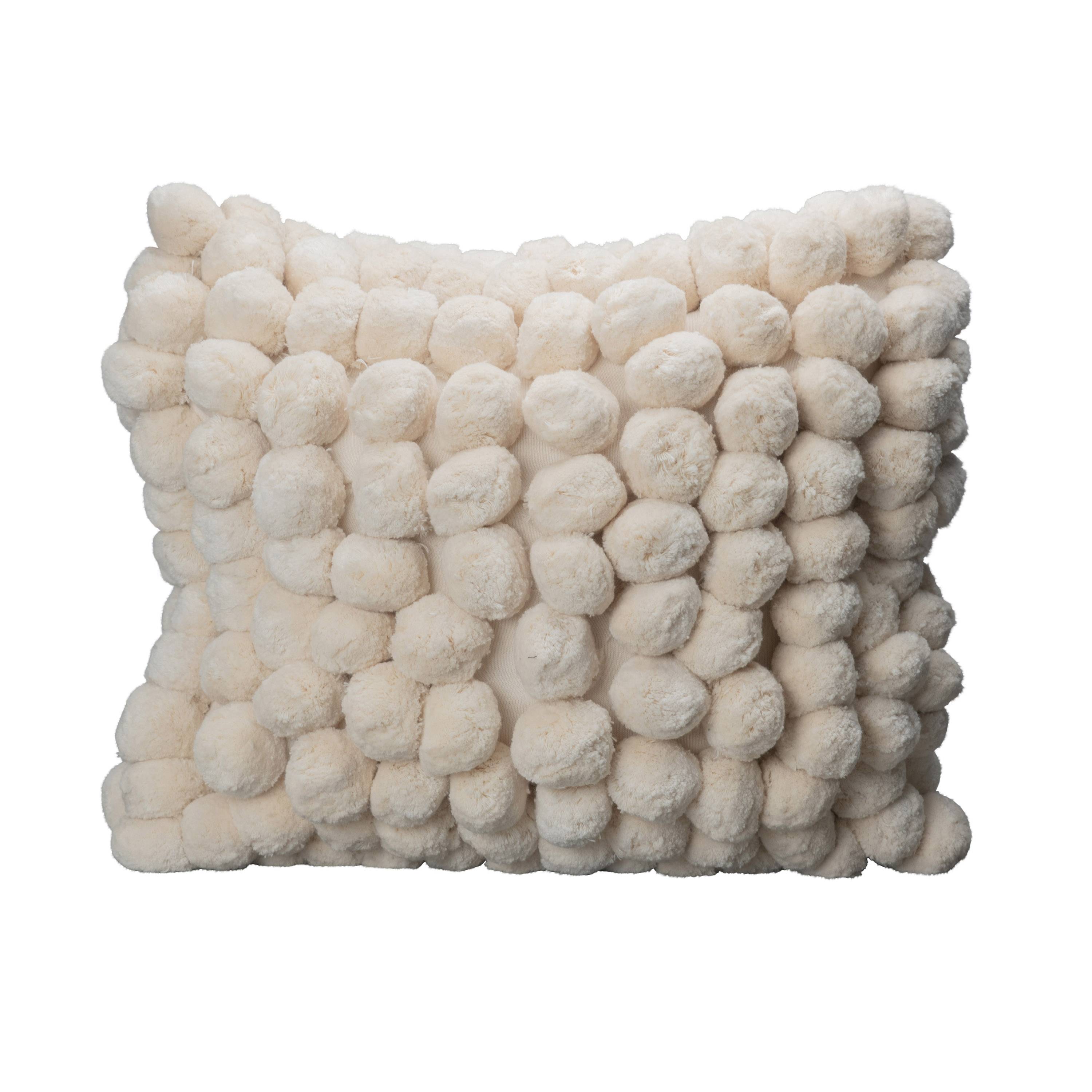 Byon - Pom Pom Prydnadskudde Vit 45x45 från Sleepo (45 x 45 cm)