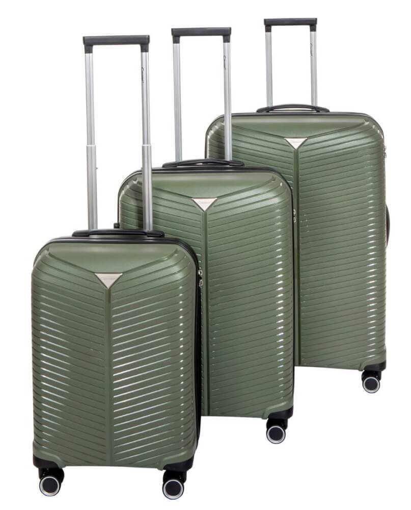 Cavalet Skottorp Resväska expanderbar 3 Set 55-67-77cm Ljusgrön