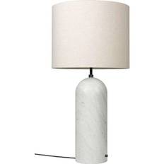 GUBI - Gravity XL Low Gulvlampe White Marble/Canvas