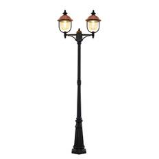 Lindby - Clint 2 Parkstolpa Black/Copper