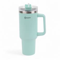 Termokop med hank & sugerør 1,2 liter - mint grøn