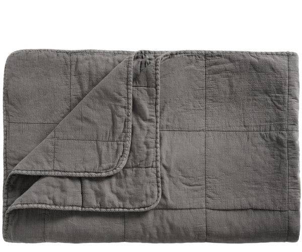 Ib Laursen Vintage Quilt plaid - smoke - 180x130