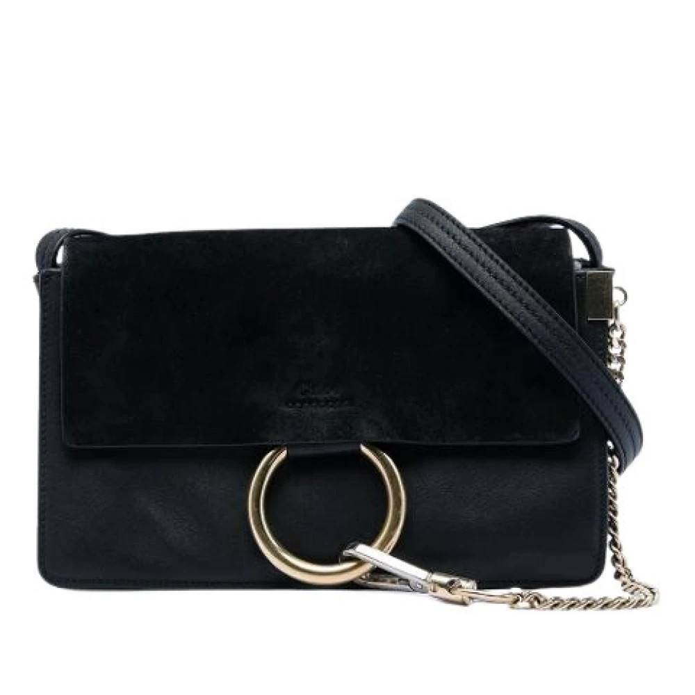 Chloé Pre-owned Pre-owned Ruskind skuldertasker - Vintage - Dame - Sort - ONE SIZE - Uld