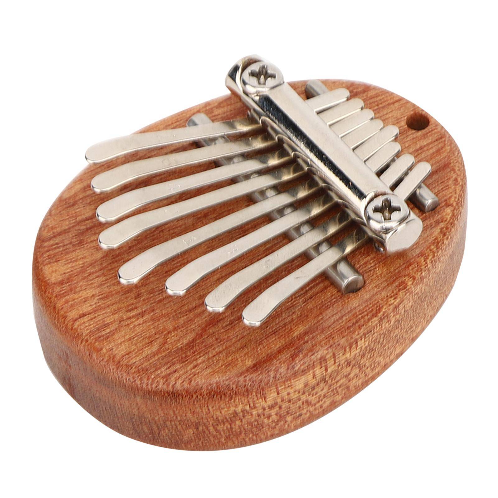 Tumme Piano 8 Tangenter Mini Bärbar Akrylmaterial Dekoration Gåva MusikinstrumentOval Rå Trä