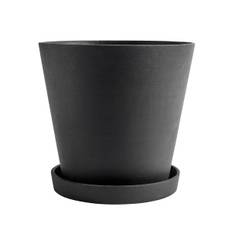 HAY Flowerpot with Saucer - XXXL - Black