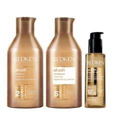 Redken All Soft Shampoo, Conditioner & Argan Oil-6 100ml Pack