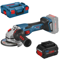 BOSCH GWS 18V-15 C (SOLO) Vinkelsliber Li-Ion, BITURBO brushless, Ø125 + L-Boxx (uden oplader) +1x batteri ProCORE, 18V, 8Ah